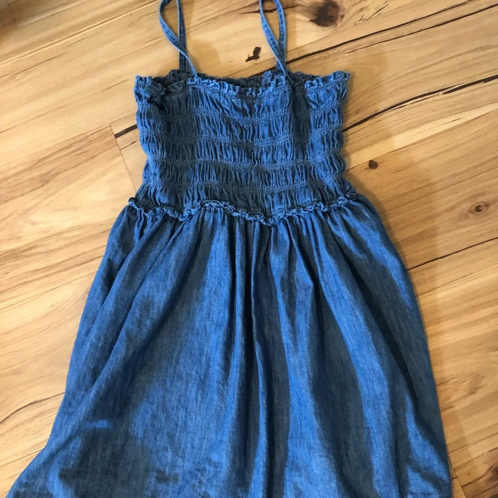 Smocked Sundress in Denim Blue